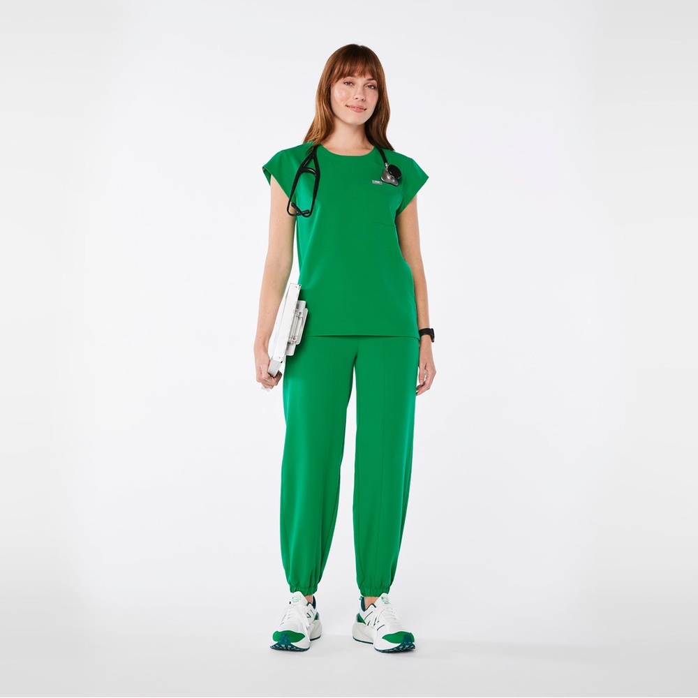 Figs Women's Green Track Pants & Joggers
